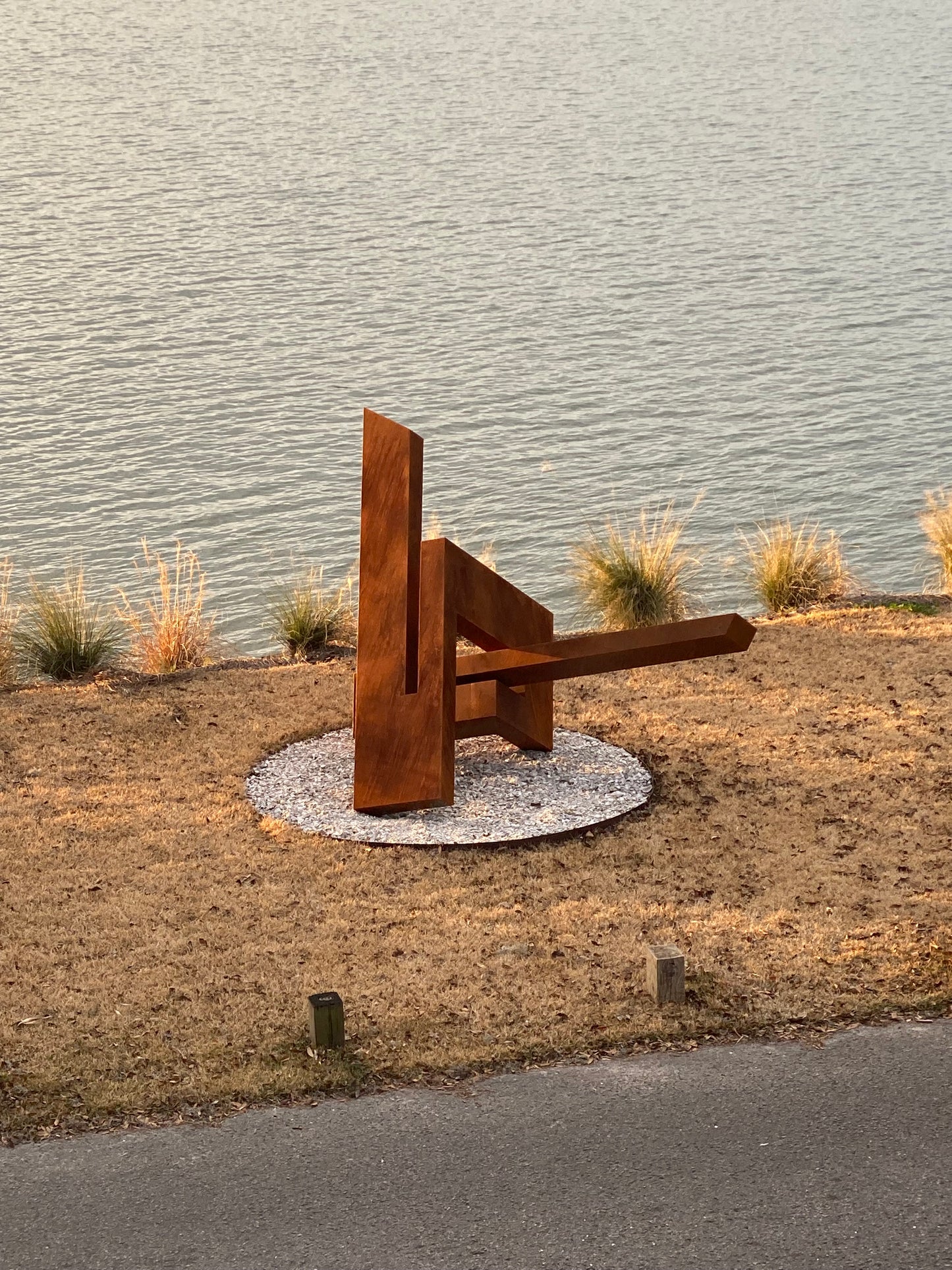 Unpredictable - Abstract geometric metal sculpture/monument