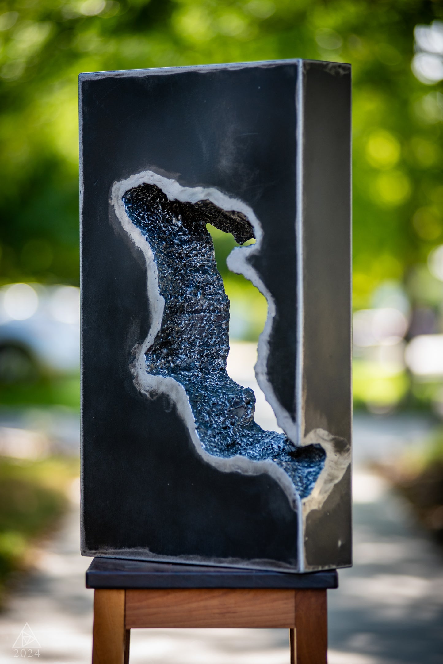 Erosion 2 - Abstract metal sculpture