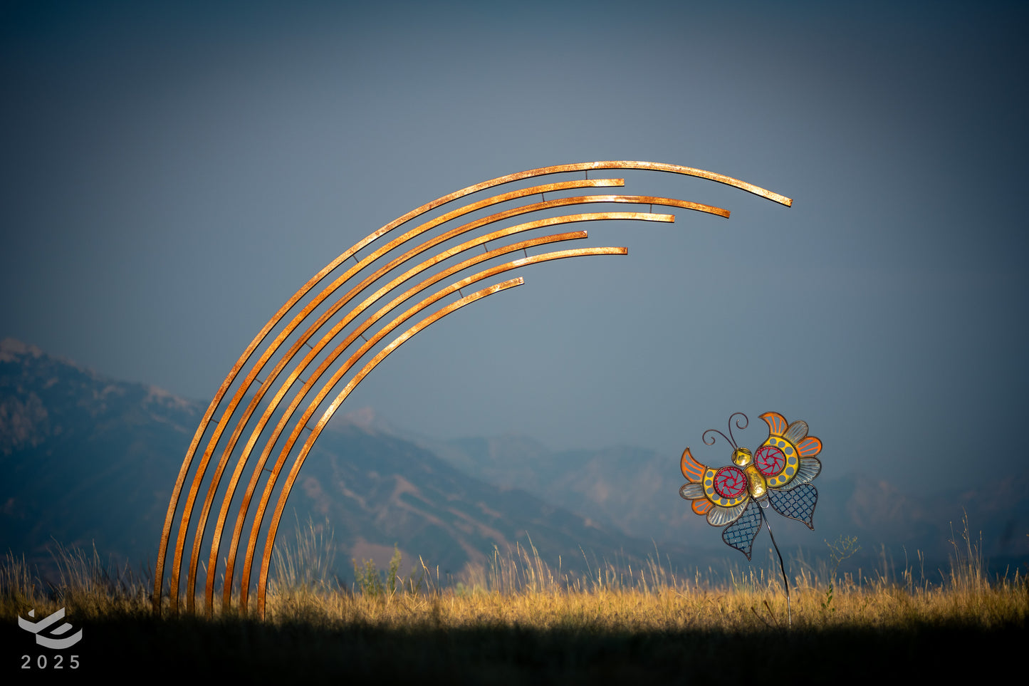 Rainbow and Butterfly - Large outdoor installation