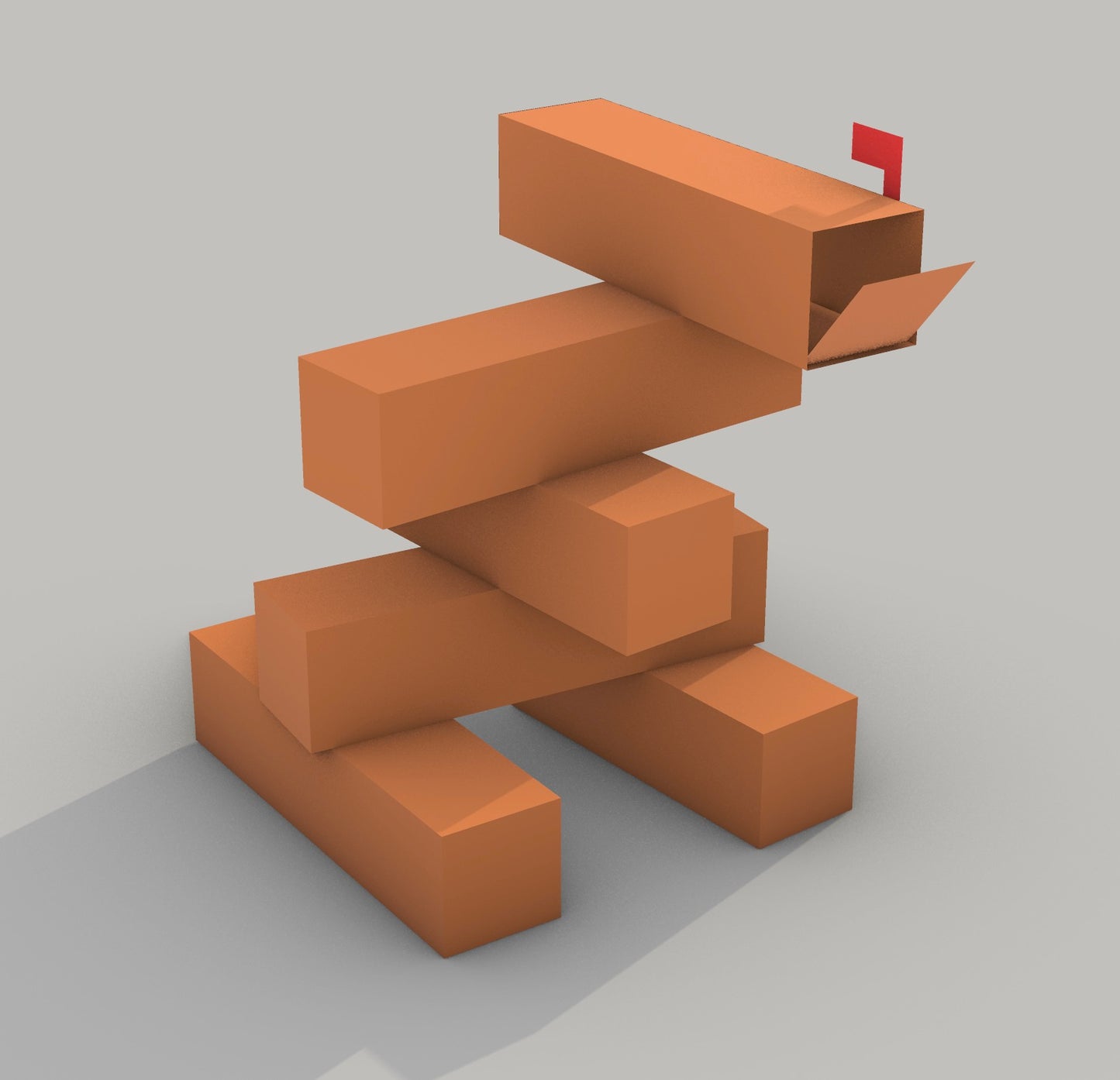 Jenga Mailbox - Sculptural mailbox inspired by the game Jenga