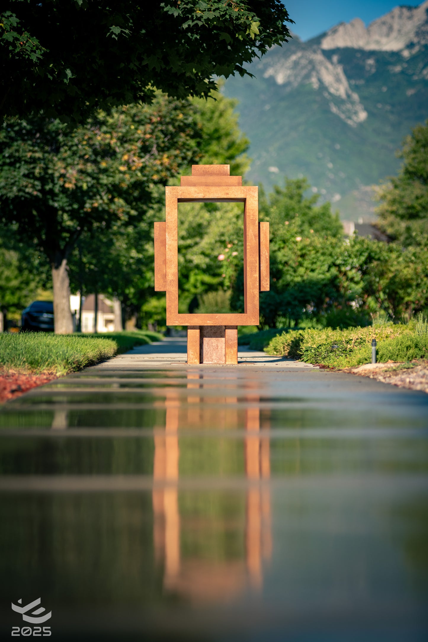 The Eternal Buddha - Abstract metal sculpture