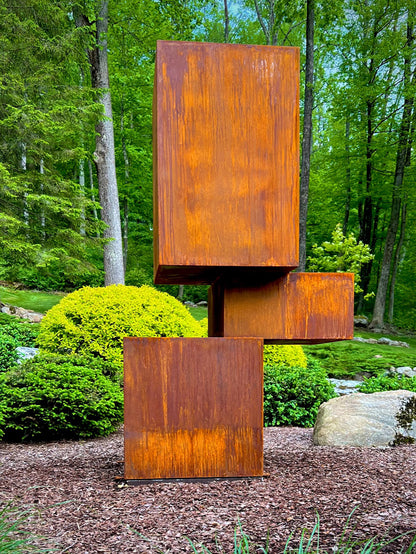 Balanced - Abstract steel outdoor large sculpture