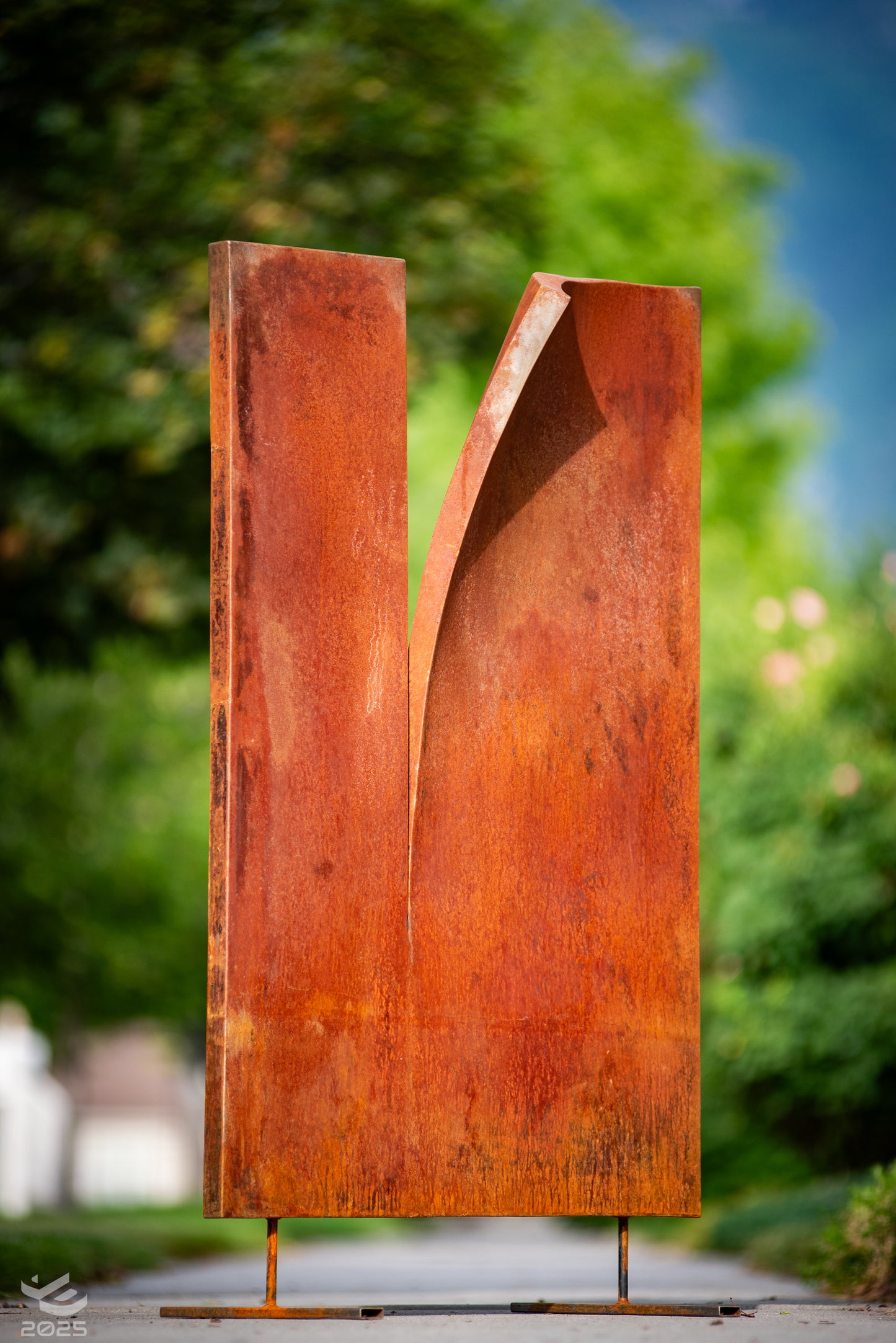 Impermanence - Abstract geometric metal sculpture
