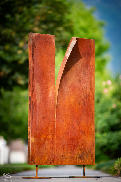 Impermanence - Abstract geometric metal sculpture