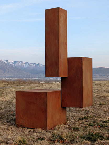 Afloat - Abstract steel outdoor large sculpture
