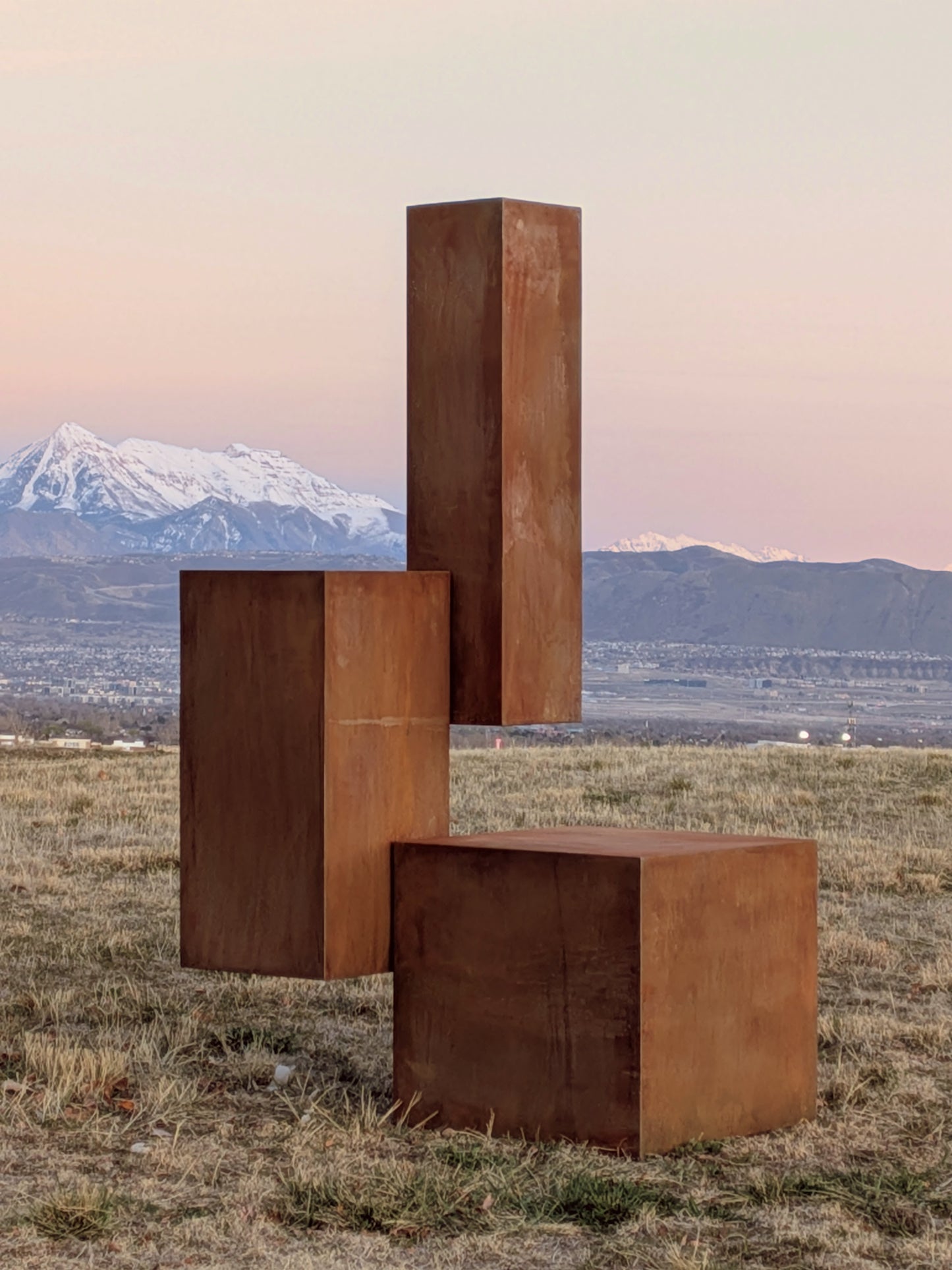 Afloat - Abstract steel outdoor large sculpture