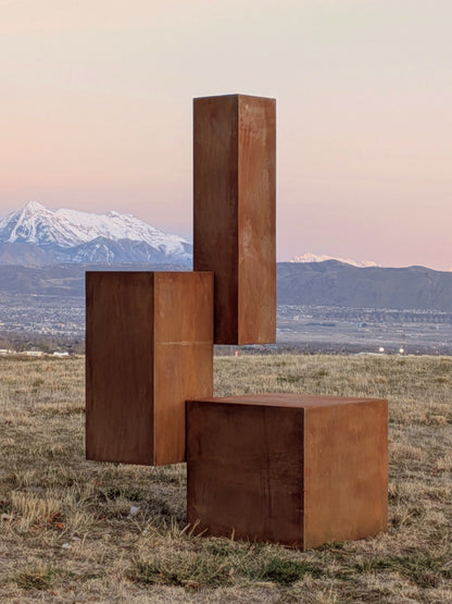 Afloat - Abstract steel outdoor large sculpture