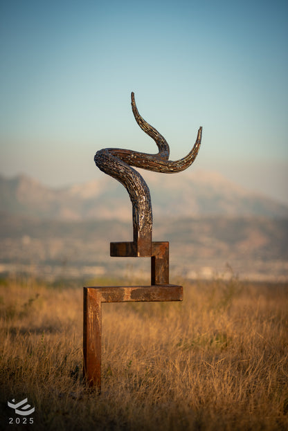 Captivity to Freedom: Abstract conceptual work. Modern outdoor decor.