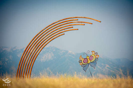 Rainbow and Butterfly - Large outdoor installation