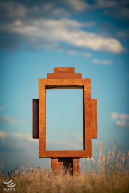The Eternal Buddha - Abstract metal sculpture