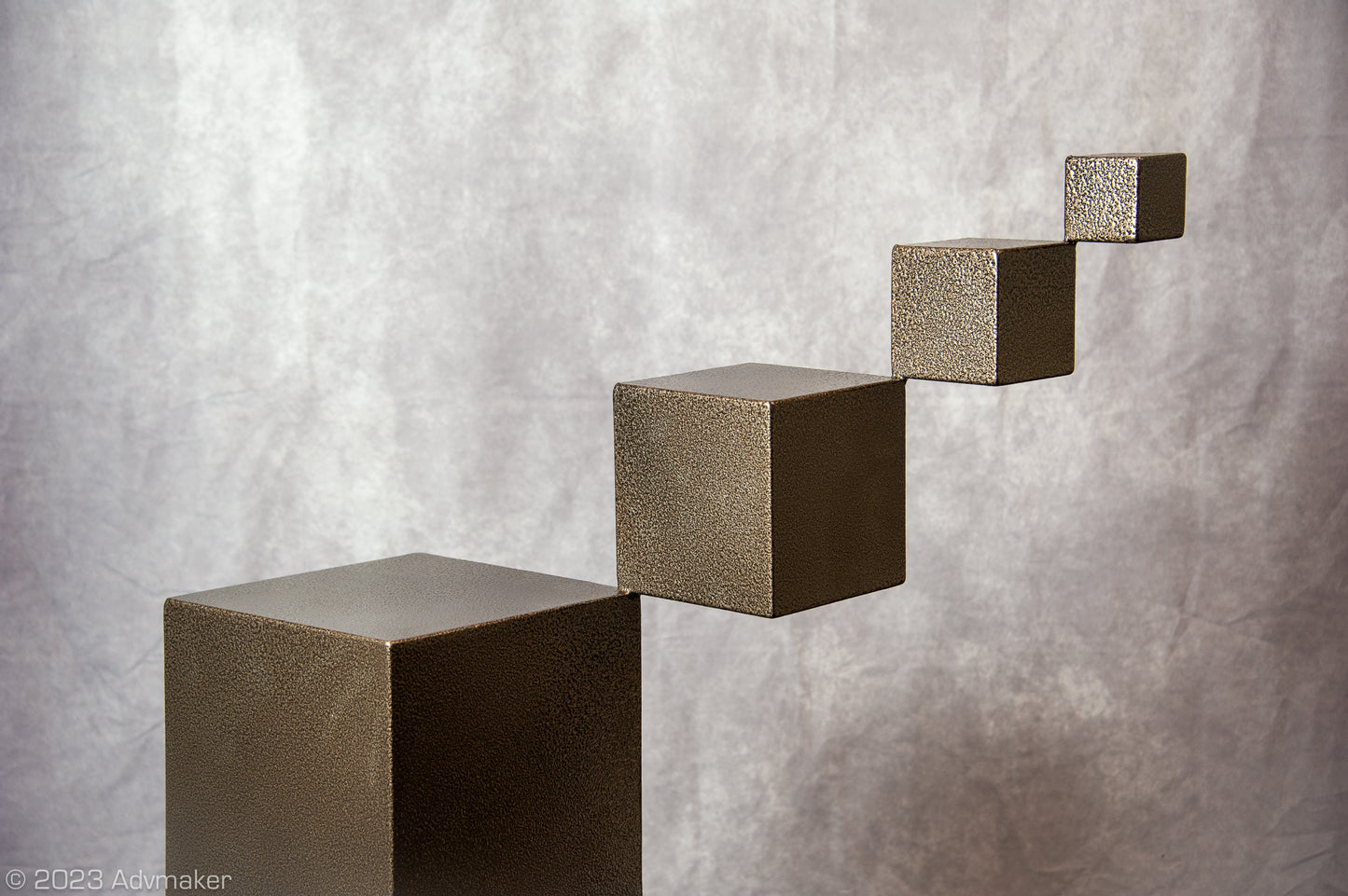 Steps to Infinity - Geometric metal sculpture