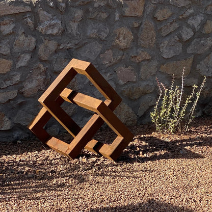 Trefoil - Geometric metal sculpture